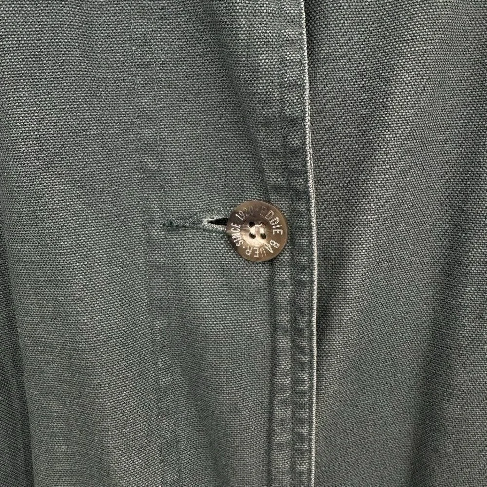 EDDIE BAUER barn jacket plaid lined western green vintage MEDIUM - Picture 5 of 13